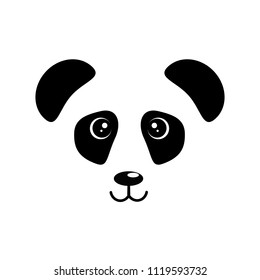 Cute Panda Face Fullscreen Vector Illustration Stock Vector (Royalty ...