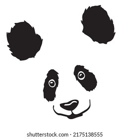 Vector panda image for stickers, decor, postcards, logo, banners, etc
