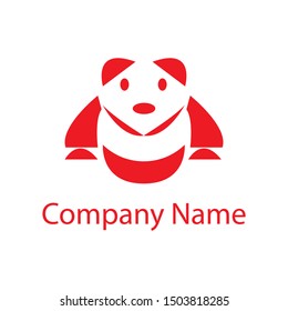 Vector panda logo with a simple and elegant design