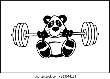 Vector - Panda weightlifter