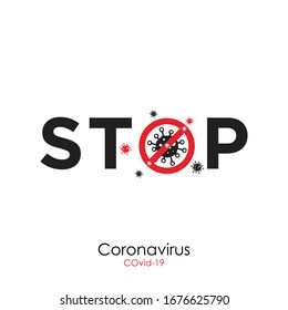 VECTOR Pandemic stopped Coronavirus outbreaks covid-19 2019-nCoV symptoms in Wuhan China Travel or blank warning.