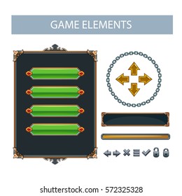 Vector panel, buttons for game interface