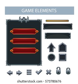 Vector panel, buttons for game interface