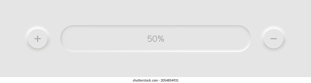 Vector panel in neomorphism style. Buttons on isolated background. Neomorphism design style. Vector illustration EPS 10