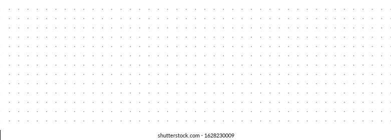 Vector panorama drafting paper. Graphic regular square dots grid. Paper for taking notes or web design.