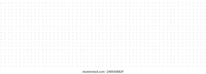 Vector panorama drafting paper. Graphic regular dots grid background. Panorama paper sheet for web design. eps10.