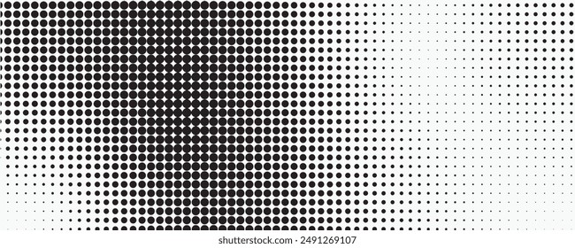 Vector panorama drafting paper. Graphic regular dots grid background. Panorama paper sheet for web design