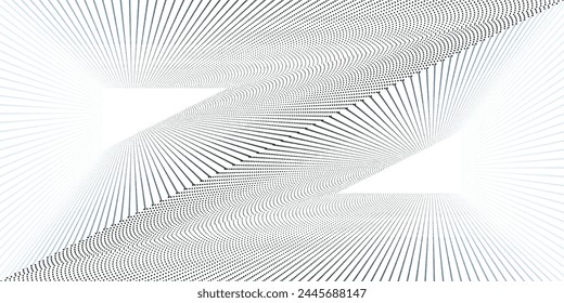 Vector panorama drafting paper. Regular graphic dotted grid background. Panoramic paper sheet for web design. modern.