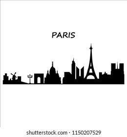 Vector Panorama Icon Paris Vector Illustration Stock Vector (Royalty ...