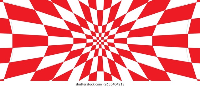 vector of panorama of red and black chessboard background. pattern for fashion, border, cloth, flag, wrapping paper, cover skin, table cloth, scene. flag. eps 10
