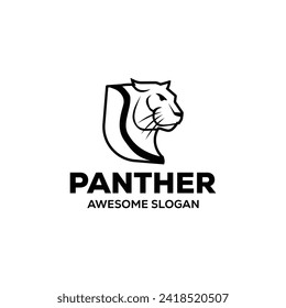 vector panther mascot illustration logo design