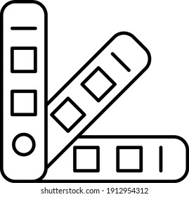 Vector Pantone Outline Icon Design
