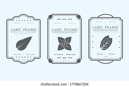 Vector Pantry label collection. Vintage packaging design templates for Herbs and Spices, dried fruit, vegetables, nuts and other organic products.