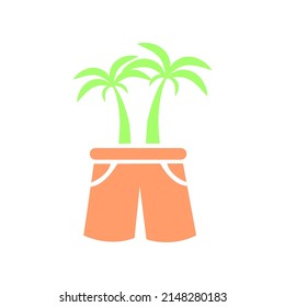 vector pants with coconut tree