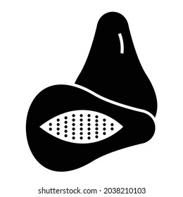 Vector Papaya Glyph Icon Design
