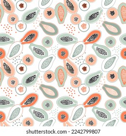 
Patrón sin fisuras de vectores. Patrón de cítricos de la fruta sobre un fondo blanco en un estilo plano. Ideal para imprimir en tela, papel de envoltura, papel tapizado, etc.