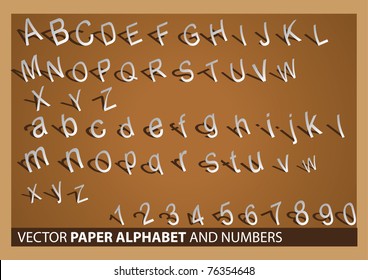 vector paper 3d alphabet