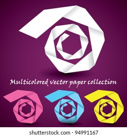 Vector paper abstract spiral collection