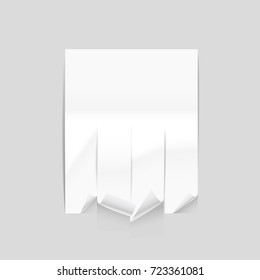 Vector paper ad sheet mockup Vector illustration