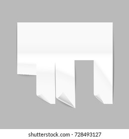 Vector paper ad sheet mockup Vector illustration