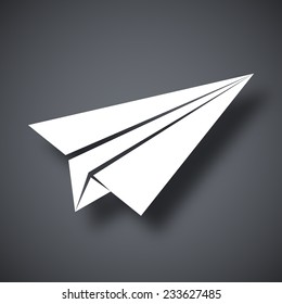 Vector paper airplane icon
