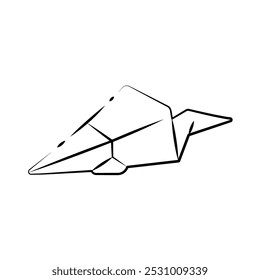 Vector paper airplane icon editable on a white background.