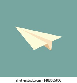 Vector paper airplane. Travel, route symbol. Vector illustration of paper plane. Isolated. airplane. Black linear paper plane icon