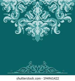 Vector paper background with damask ornament