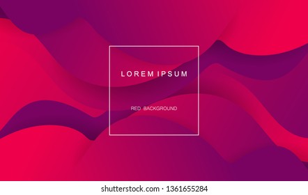 Fundo de papel vetorial. Ilustração de formas geométricas de gradiente vermelho e roxo. 