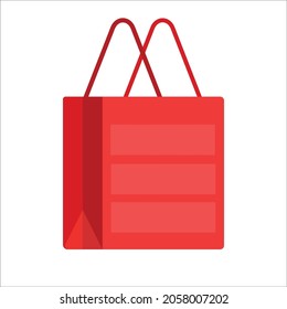 Vector paper bag. It can use as icon in any work. used color profile RGB.