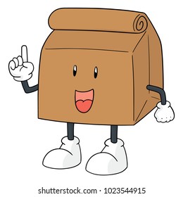 vector of paper bag cartoon
