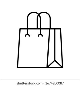 Vector of a paper bag, Shoping bag icon