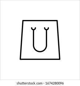 Vector of a paper bag, Shoping bag icon