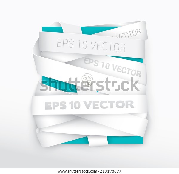 Vector Paper Band Origami Illustration Wrapped Stock Vector