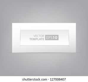 Vector paper banner card template