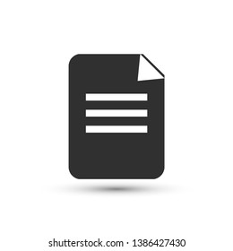 Vector paper blank icon. Block note, document symbol. For design, advertising banner