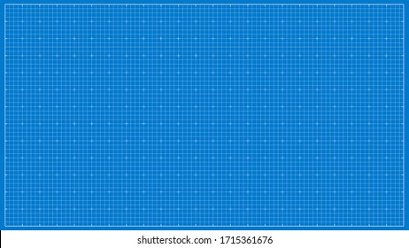 Vector Paper blueprint background. Blue wide paper for architectural drawings.