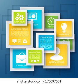 Vector Paper Business Infographic Background 