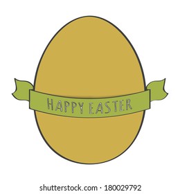 Vector Paper card with easter eggs