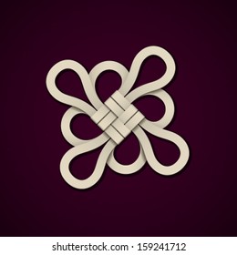 Vector Paper Chinese Knot Design Template 