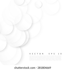 Banner circular de papel vector. Antecedentes abstractos. Círculos y burbuja blanca