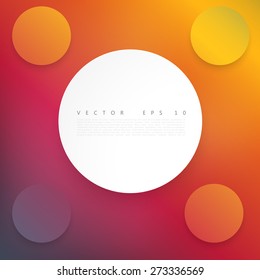 Vector Paper circle with drop shadows. Web banner