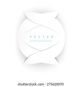 Vector Paper circle with drop shadows. Web banner