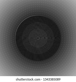 Vector paper circle sticker with circles