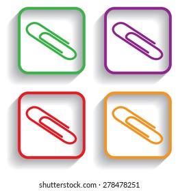Vector paper clip icon 