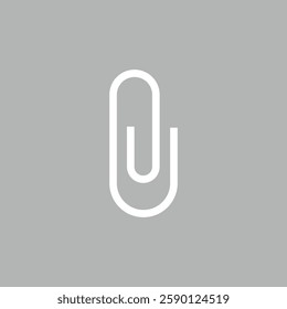 Vector paper clip icon. attach files icon paperclip symbol in editable stroke, outline, and solid styles. flat illustration of vector icon on grey background. eps file 3.