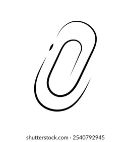 Vector paper clip icon editable on a white background.