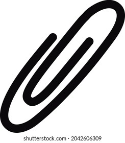 Vector paper clip icon for graphic design, logo, website, social networks, mobile application, user interface illustration.