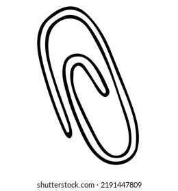 Vector paper clip icon. A hand-drawn doodle. back to school, education