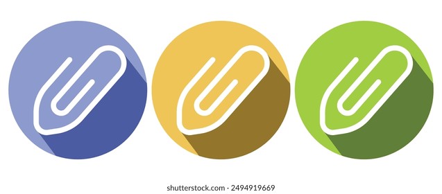 Vector paper clip icon. Paper clip shape. Attachment symbol. Element for design logo mobile app interface card or website